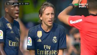 ¿Era para tanto? Modric expulsado en el Real Madrid vs. Celta por pisar a Denis Suárez [VIDEO]