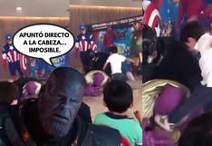 Niño patea a ‘Thanos’ en la cabeza en video viral y James Gunn se “atribuye el crédito”