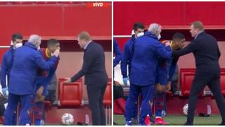 ¡Se puso fuerte! La discusión de Koeman con Araujo para convencerlo de no seguir tras sufrir lesión [VIDEO]