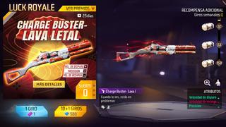 Free Fire: cuál es el truco para obtener el skin Charge Buster - Lava Letal