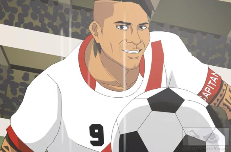 Paolo Guerrero al estilo Super Campeones (Foto: Anzevas)