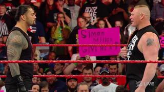 Sacaron chispas: Lesnar y Reigns tuvieron último careo antes del Greatest Royal Rumble en RAW [VIDEO]