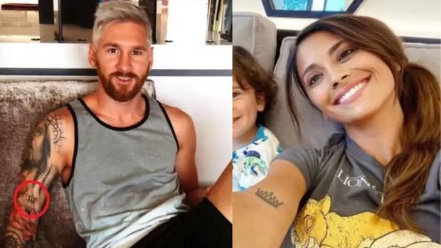 Una corona, el primer tatuaje que se hicieron juntos Lionel Messi y Antonela Roccuzzo (Foto: Lionel Messi y Antonela Roccuzzo/ Instagram)