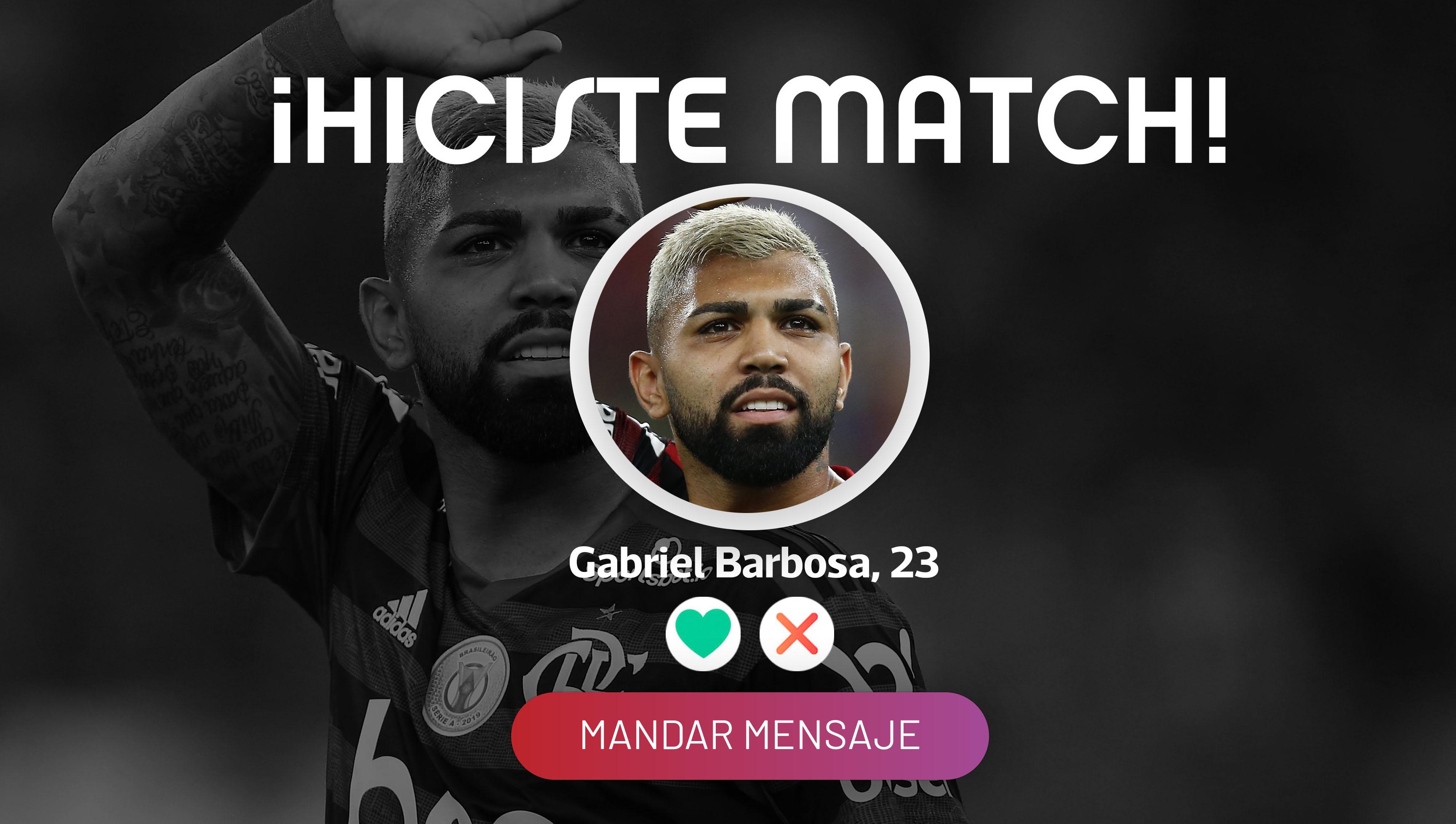 Hiciste 'Match' con el Tinder de 'Gabigol'. (Diseño Depor)