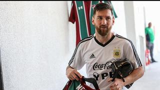 ¿Cábala o maldición? Messi y compañía recibieron camisetas personalizadas de Fluminense [FOTOS y VIDEO]