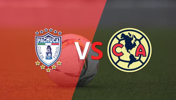 Termina el primer tiempo con una victoria para Club América vs Pachuca por 1-0