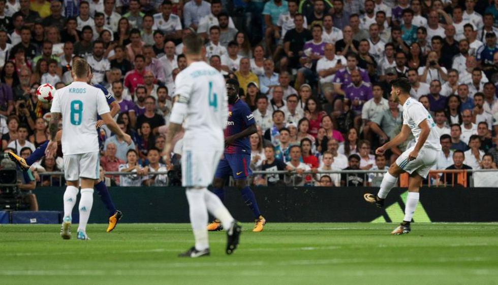 Marco Asensio fue uno de los mejores del Madrid por la Supercopa de España. (Agencias y Getty)