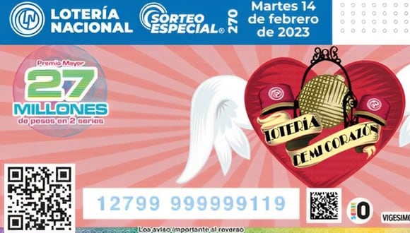 Sorteo Especial del martes 14 de febrero: resultados de la Lotería Nacional de México (Foto: @lotenal).