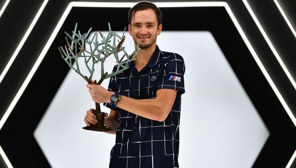 Daniil Medvedev se coronó campeón del Masters de País por primera vez. (Foto: AFP)