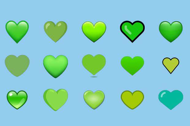 The green heart is appreciated in this way on various platforms very different from WhatsApp.  (Photo: Emojipedia)