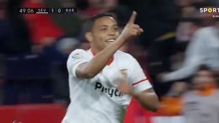 Barcelona a punto de perder el invicto: Luis Muriel anotó el 2-0 para el Sevilla por Liga Santander