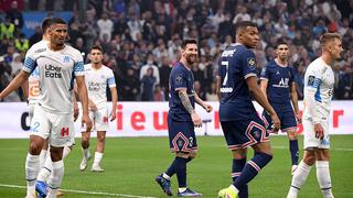 Messi y Sampaoli igualan en el Velódromo: PSG y Marsella no pasan del empate en Ligue 1