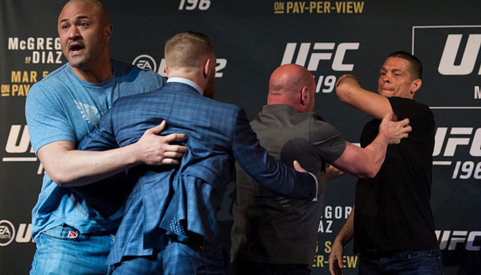 Conor McGregor y Nate Diaz se enfrentarán este sábado en la pelea estelar del UFC 196. (Getty Images)