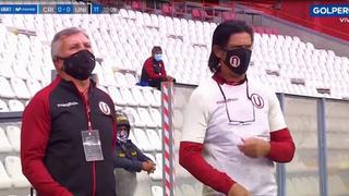 Qué está haciendo, ‘profe’: Comizzo lució la ‘U’ volteada al ponerse mal la mascarilla en el partido con Cristal [VIDEO]