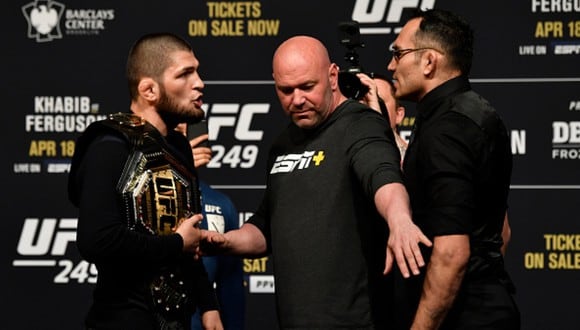 Khabib deberá defender su título de peso ligero de la UFC ante Ferguson. (Foto: Gettty Images)