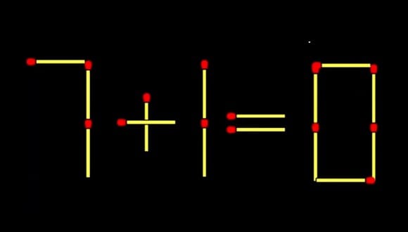RETO MATEMÁTICO | ¿Puedes mover 1 fósforo para arreglar la ecuación 7+1=0? | FresherLive