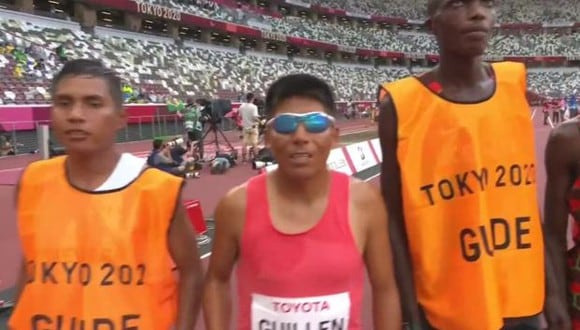 Rosbil Guillén acabó quinto en la final de 5000 metros T11 de Tokio 2020. (Captura: Paralympic Games)