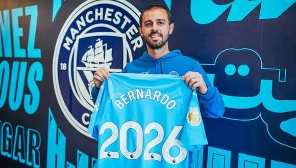 Bernardo Silva renovó con el Manchester City hasta el 30 de junio de 2026. (Foto: Manchester City)
