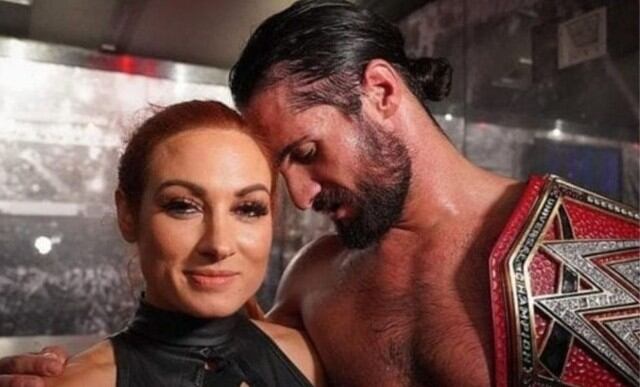 Becky Lynch y Seth Rollins. (WWE)