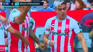 Brian Fernández marcó de volea en el Cruz Azul vs Necaxa y ya es el único goleador del Clausura [VIDEO]