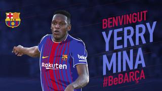 OFICIAL: Barcelona anunció el fichaje de Yerry Mina con elevada cláusula de rescisión