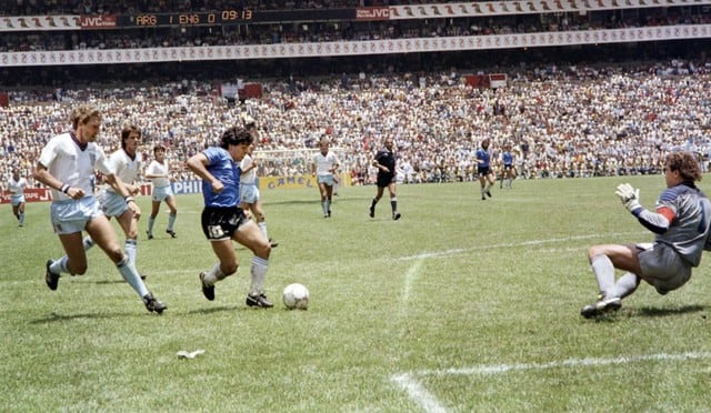 34 años del gol de Diego Maradona a los ingleses en México 86. (Foto: AFP)