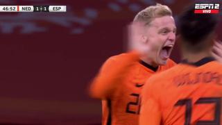 Llegar es mejor que estar: Donny van de Beek sorprende a todos y empata el España vs. Holanda [VIDEO] 