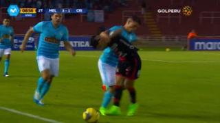 Sporting Cristal: árbitro le perdonó la roja a Gabriel Costa por codazo contra Fernández (VIDEO)