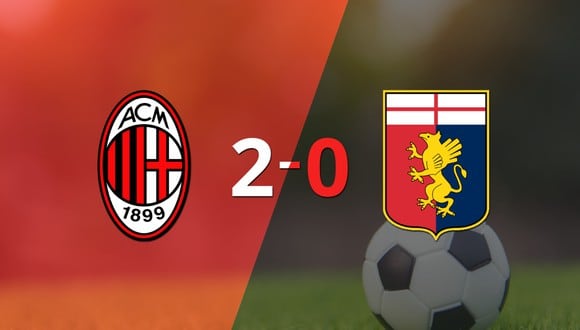 Milan marcó dos veces en la victoria ante Genoa en el estadio San Siro