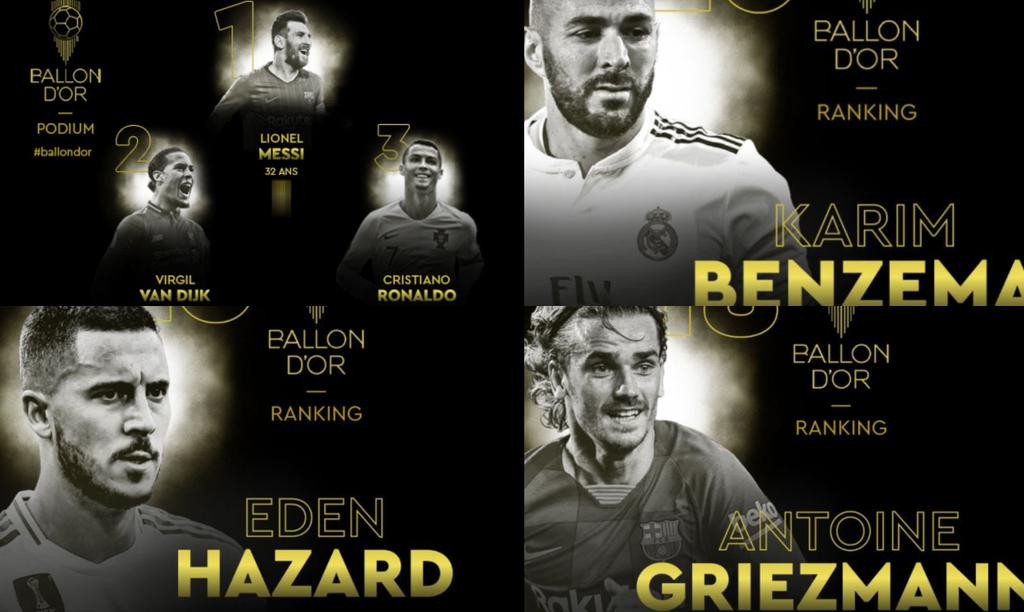 Resto Del Mundo Balon De Oro 2019 Lionel Messi Cristiano Ronaldo Y La Clasificacion Noticias Depor Peru