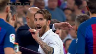 "Ahora sí hablas": tenso capítulo en el enfrentamiento Ramos vs. Piqué durante el Clásico [VIDEO]