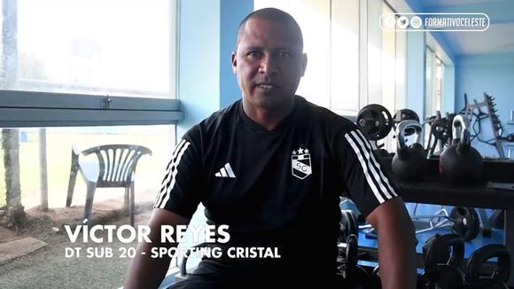 Víctor Reyes es el técnico de Sporting Cristal Sub 20. (Video: Formativo Celeste)
