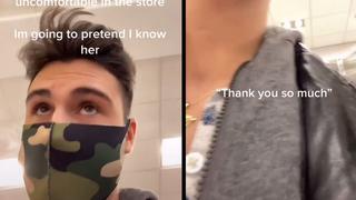 Video viral muestra el preciso instante en que un joven actuó rápidamente al percatarse que una mujer era acosada