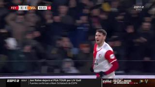 ¡Superó a Suárez! Gol de Santiago Giménez para el 2-1 de Feyenoord vs. Volendam