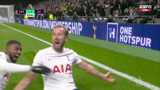 Aunque suene ‘loco’, su 2do gol en la temporada: Kane anotó en Tottenham vs. Liverpool [VIDEO]