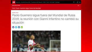 "Paolo Guerrero sigue fuera del Mundial de Rusia 2018", así informó la prensa internacional [FOTOS]