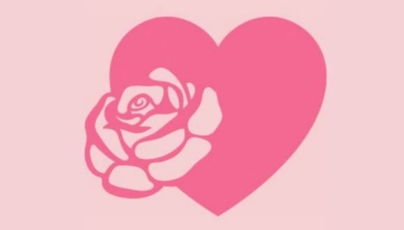 En esta imagen, cuyo fondo es de color rosado, se aprecia el dibujo de un corazón y de una rosa. (Foto: MDZ Online)