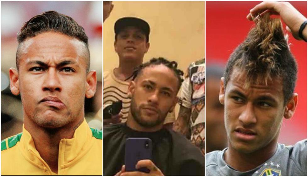 Los peinados de Neymar en el fútbol. (Internet)