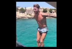 Siempre en forma: Sergio Ramos y su espectacular salto mortal en sus vacaciones [VIDEO]