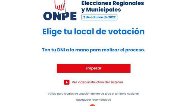 Si elegiste tu local de votación para las próximas Elecciones regionales y municipales, esta semana sabrás dónde te toca votar (Foto: ONPE)