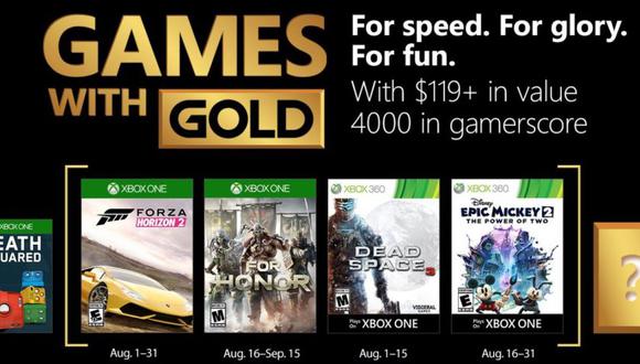 Xbox One Y Xbox 360 Los Videojuegos Gratis Para Agosto En Xbox Live Gold Depor Play Depor