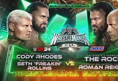 ¿A qué hora pelearon La Roca y Roman Reigns vs. Rhodes y Rollins en Wrestlemania 40?