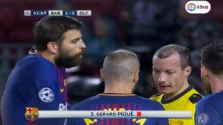 A lo Ruidíaz ante Brasil: Piqué fue expulsado por infantil mano en la Champions League [VIDEO]