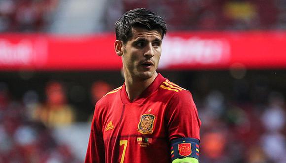Álvaro Morata marcó en clasificación de España al Mundial 2022 ante Suecia. (Getty)