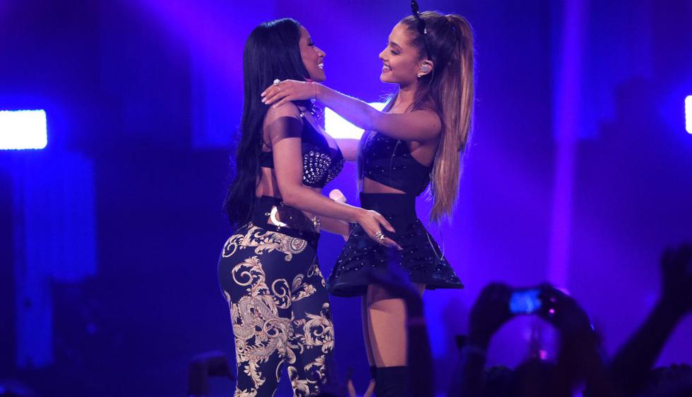 Ariana Grande compartió mensaje de Nicki Minaj sobre el apoyo que recibe de sus fans. (Foto: AFP)