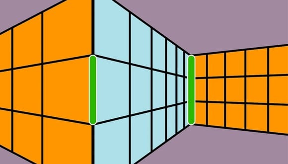 Averigua qué línea es más larga en 5 segundos en esta ilusión óptica. (Foto: Brightside.me)