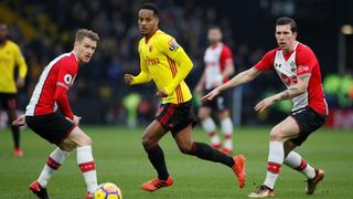 Con André Carrillo: Watford empató 2-2 ante Southampton por fecha 23 de la Premier League