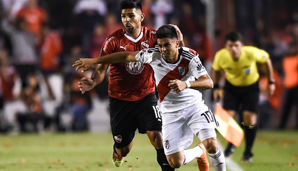 Independiente y River Plate se enfrentaron en Avellaneda por el duelo de ida de los cuartos de final de la Copa Libertadores 2018. (Getty Images)