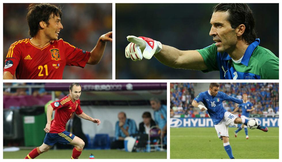 Estos serán los futbolistas que repetirán la final de la Eurocopa 2012, en donde España derrotó a Italia por 4 a 0 (Getty).