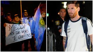 El "Messi no se va" acompañó a la 'Albiceleste' en llegada a Argentina